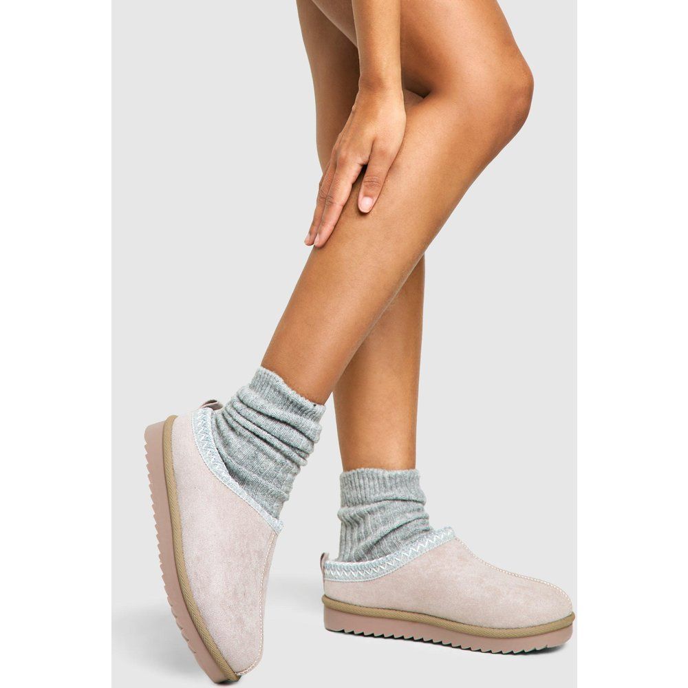 Sandali Mules comodi con ricami - boohoo - Modalova