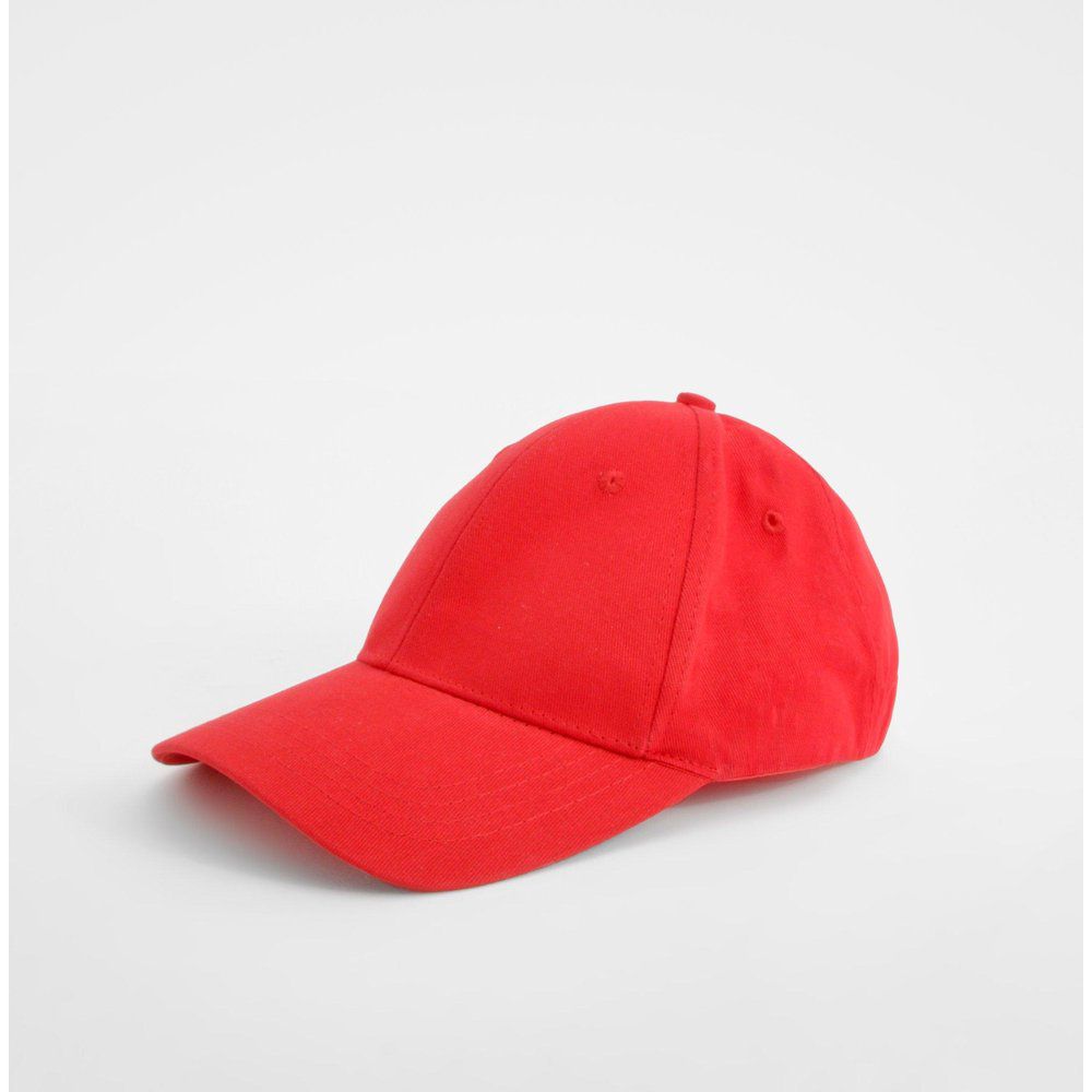 Red Baseball Cap, Rosso - boohoo - Modalova
