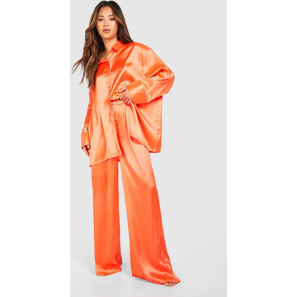 Orange Oversized Pyjama Set - boohoo - Modalova
