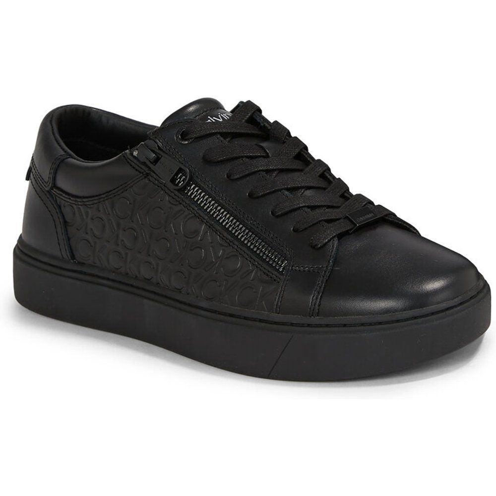 Sneakers - Low Top Lace Up W/Zip Mono HM0HM01188 Triple Black Mono 0GL - Calvin Klein - Modalova