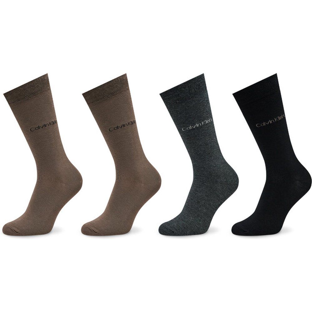 Set di 4 paia di calzini lunghi da uomo - 701224106 Grey Combo 002 - Calvin Klein - Modalova