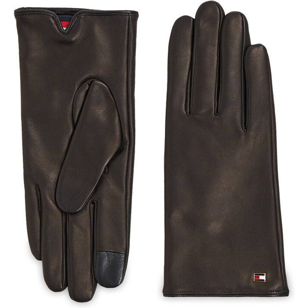 Guanti da donna - Essential Flag Leather Gloves AW0AW15360 Black BDS - Tommy Hilfiger - Modalova