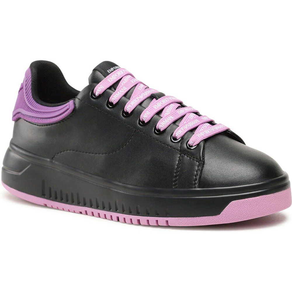 Sneakers - X3X024 XN825 R295 Black/Violet - Emporio Armani - Modalova