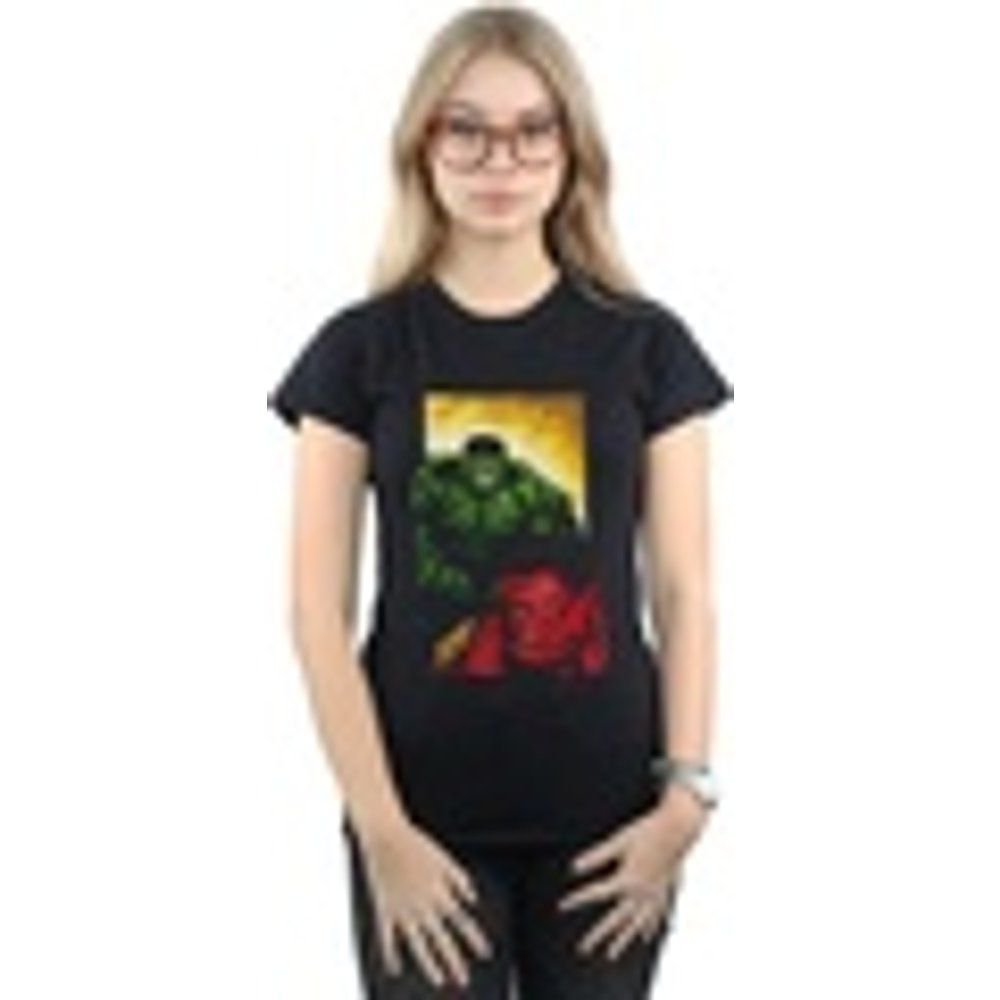 T-shirts a maniche lunghe Red Hulk Vs Green Hulk - Marvel - Modalova