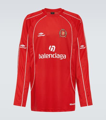 Top in jersey di cotone con logo - Balenciaga - Modalova