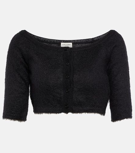 Cardigan in misto lana spazzolato - Saint Laurent - Modalova