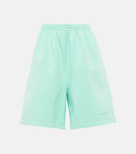 Shorts in cotone con logo - Balenciaga - Modalova