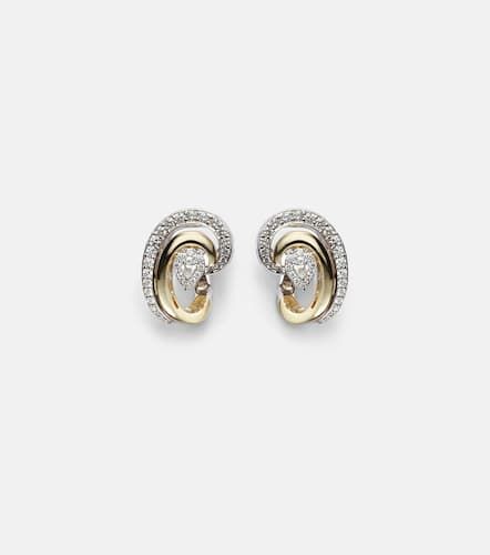 Golden Strada 18kt clip-on earrings with diamonds - Yeprem - Modalova