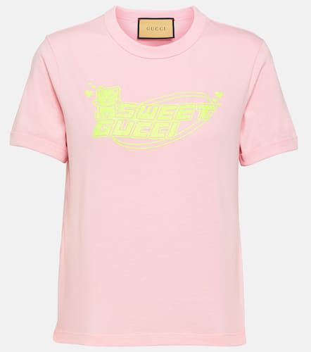 Gucci T-shirt in jersey con stampa - Gucci - Modalova
