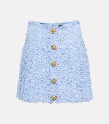 Balmain Boucle pleated miniskirt - Balmain - Modalova