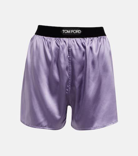 Shorts in raso di misto seta - Tom Ford - Modalova