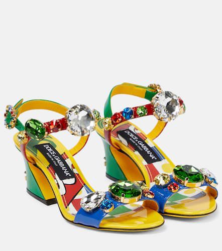 Sandali Keira in vernice con cristalli - Dolce&Gabbana - Modalova