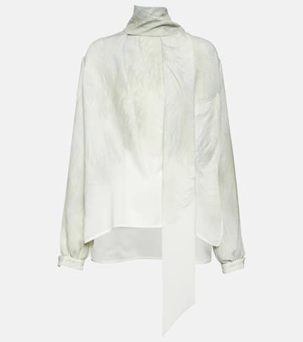 Blusa in raso con foulard - Victoria Beckham - Modalova