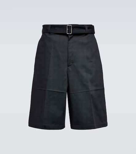 Shorts in gabardine di lana con cintura - Jil Sander - Modalova
