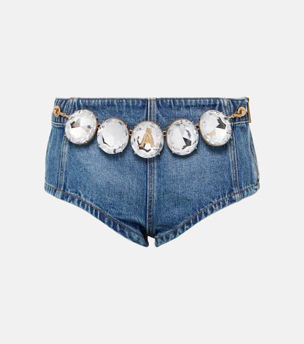 Shorts di jeans Jumbo Crystal con cristalli - Area - Modalova
