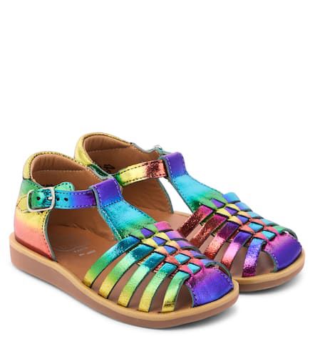 Sandali Poppy Pitti in pelle arcobaleno - Pom d'Api - Modalova