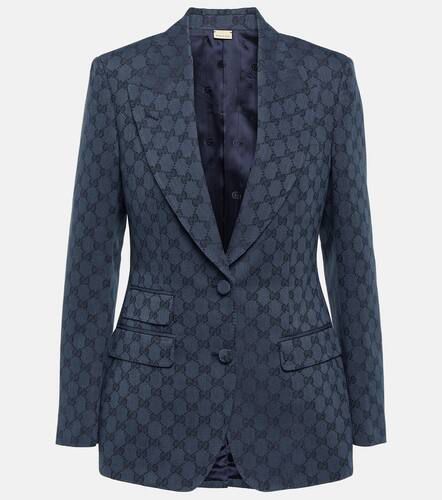 Blazer in jacquard di lino e cotone GG - Gucci - Modalova