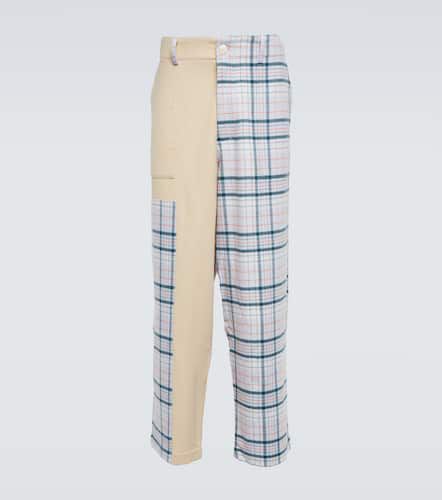 Pantaloni in lana, seta e cashmere a quadri - The Elder Statesman - Modalova