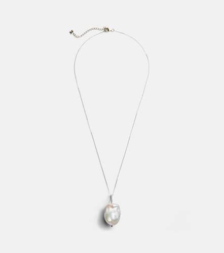 Kt gold necklace with Baroque pearl and diamonds - Mateo - Modalova