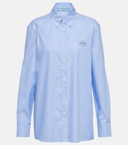 Prada Camicia in cotone con logo - Prada - Modalova