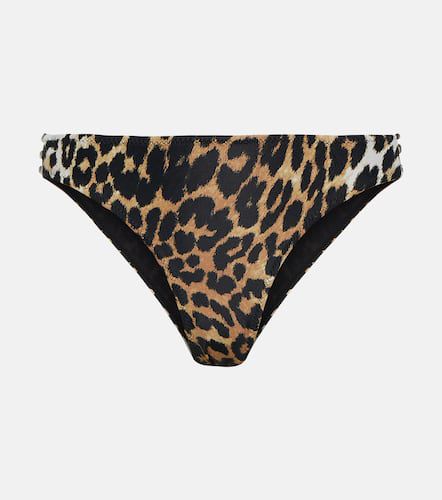 Slip bikini con stampa leopardata - Ganni - Modalova
