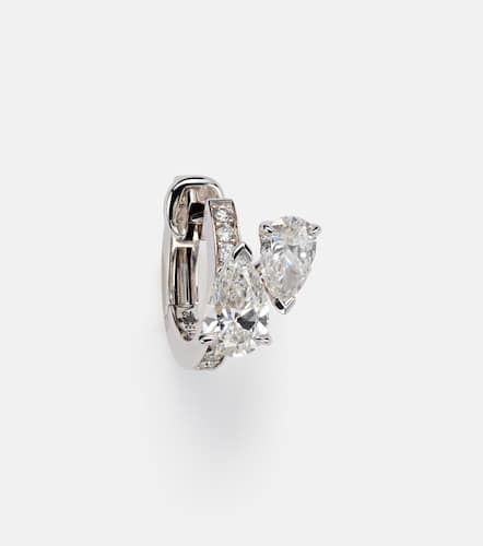 Serti Sur Vide 24kt white gold single earring with diamonds - Repossi - Modalova