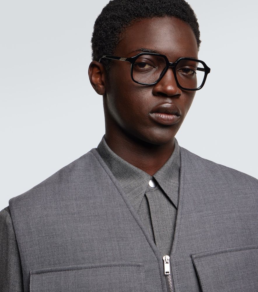 Oversized rectangular glasses - Bottega Veneta - Modalova