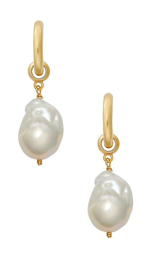 Favorite Pearl Hoops in - Brinker + Eliza - Modalova