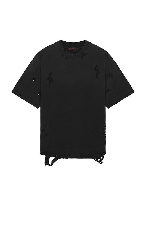 Washed Distressed Crop T-Shirt in . Size M, XL/1X - Funeral Apparel - Modalova