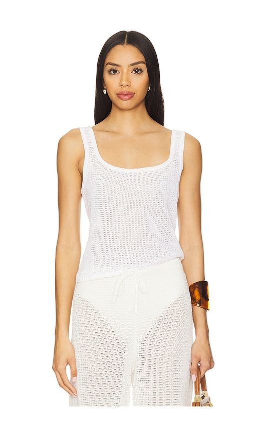 Linen Knit Square Neck Tank in . Size M, S, XL, XS - onia - Modalova