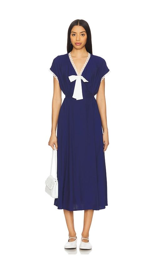 The Bow Satin Midi Dress in . Size S, XS - Sleeper - Modalova