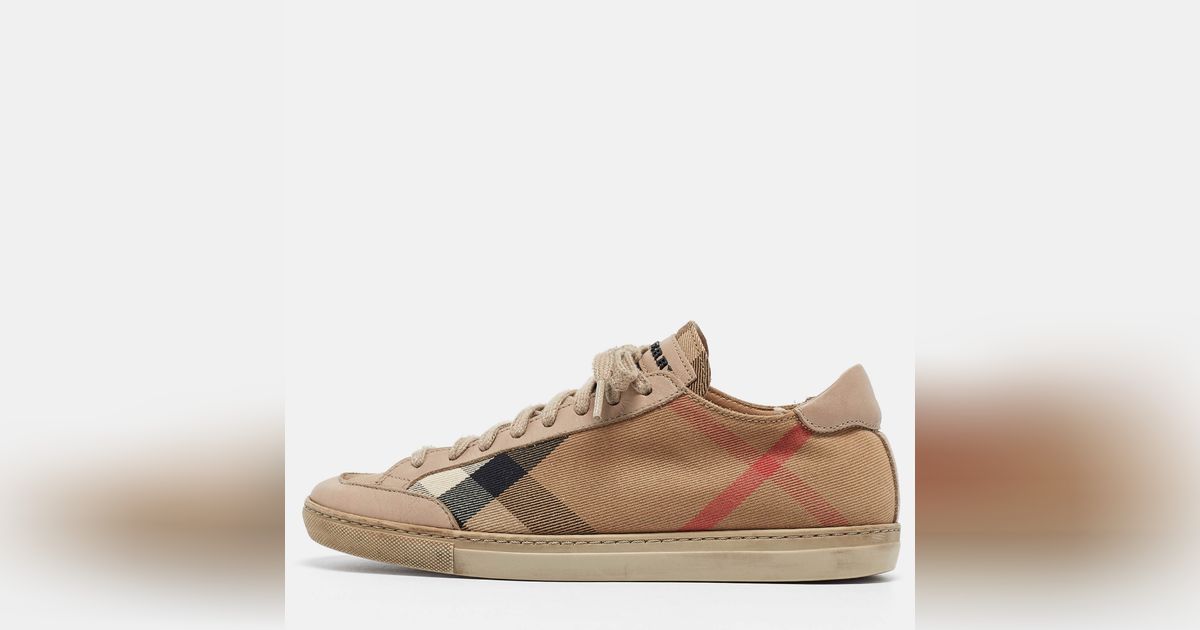 Burberry Beige Sneakers for Women Modalova