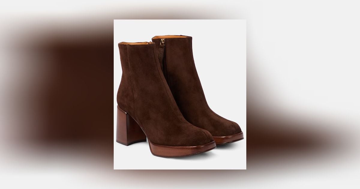 Tods suede ankle sales boots