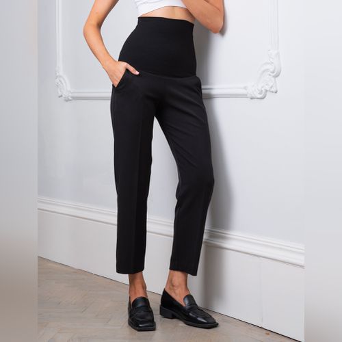 Tapered Navy Post Maternity Shaping Trousers