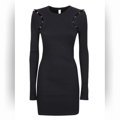 ワンピース DION LEE Black viscose blend one-shoulder dress Dion Lee Black Viscose Blend One-shoulder Dress Dion Lee