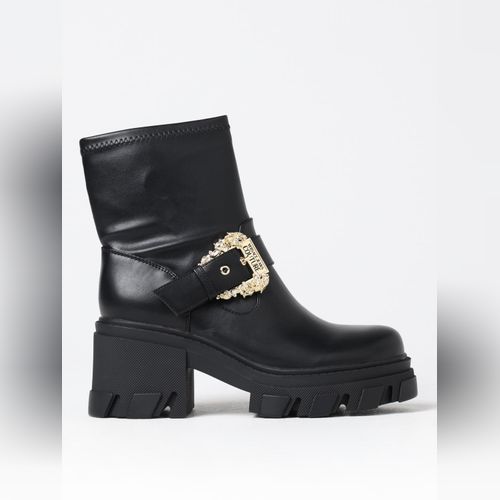 ショートブーツ・ブーティ VERSACE Woman Flat ankle boots Black 75VA3S6471570 899 ショートブーツ・ブーティ VERSACE Woman Flat ankle boots