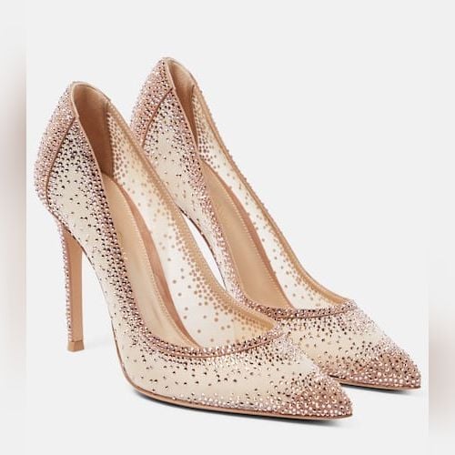 Gianvito rossi pink suede hot sale pumps